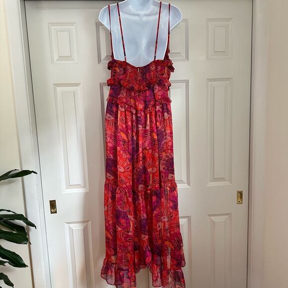 MISA LOS ANGELES Adrienne Midi Dress in Abstract Butterfly - Large - Picture 5 of 8